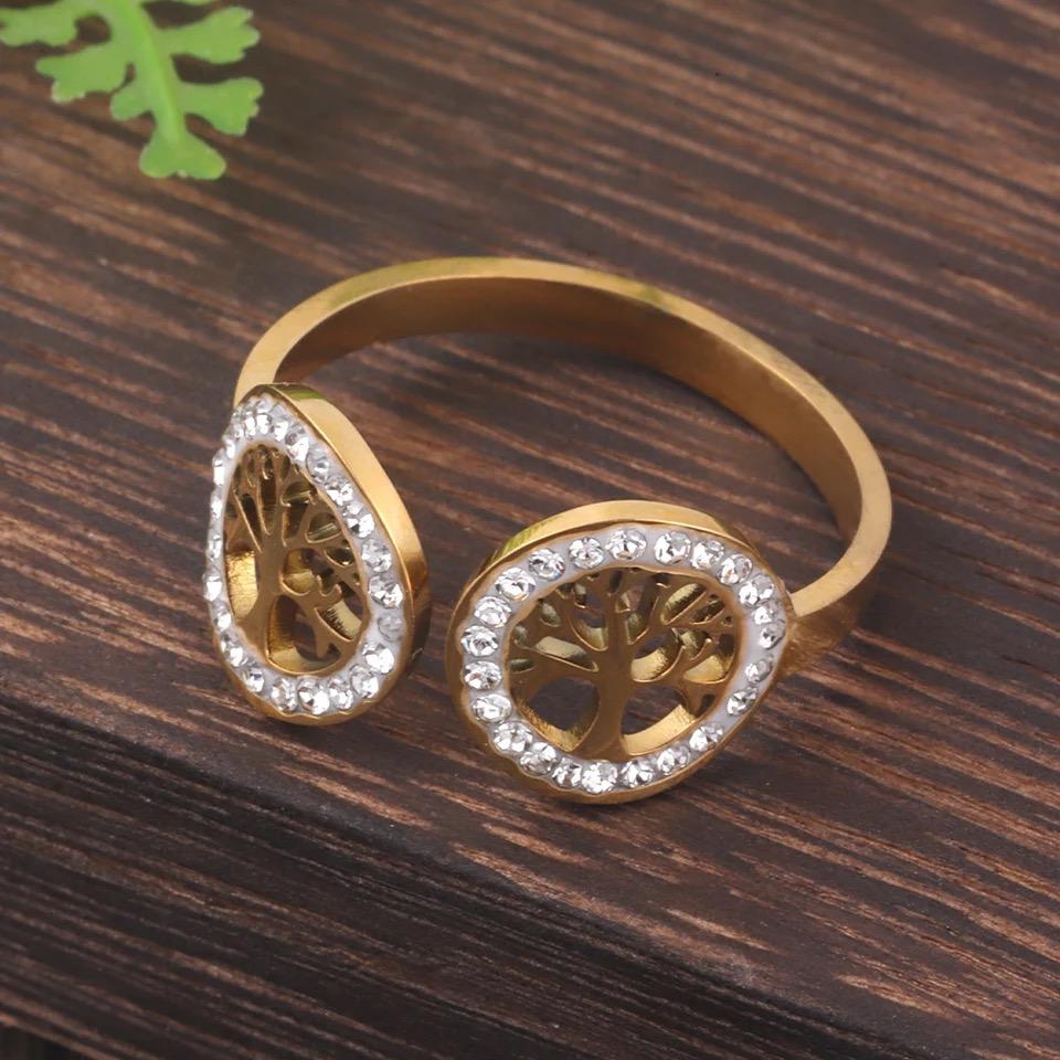 Bague double arbre de vie