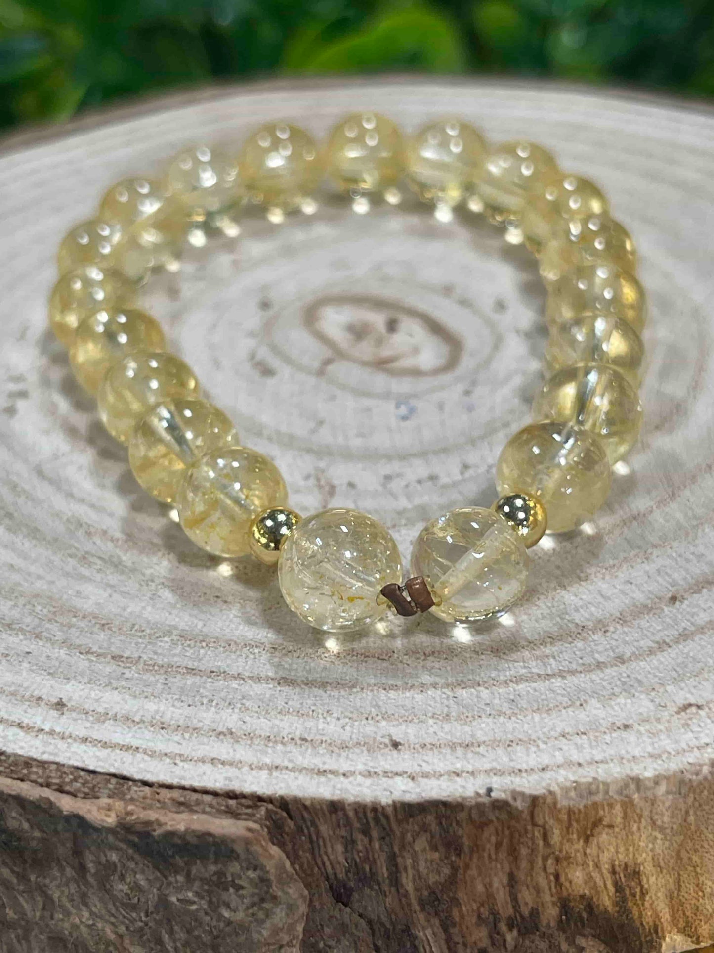 Citrine + fermoir en acier
