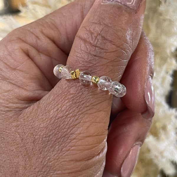 Bague cristal de roche