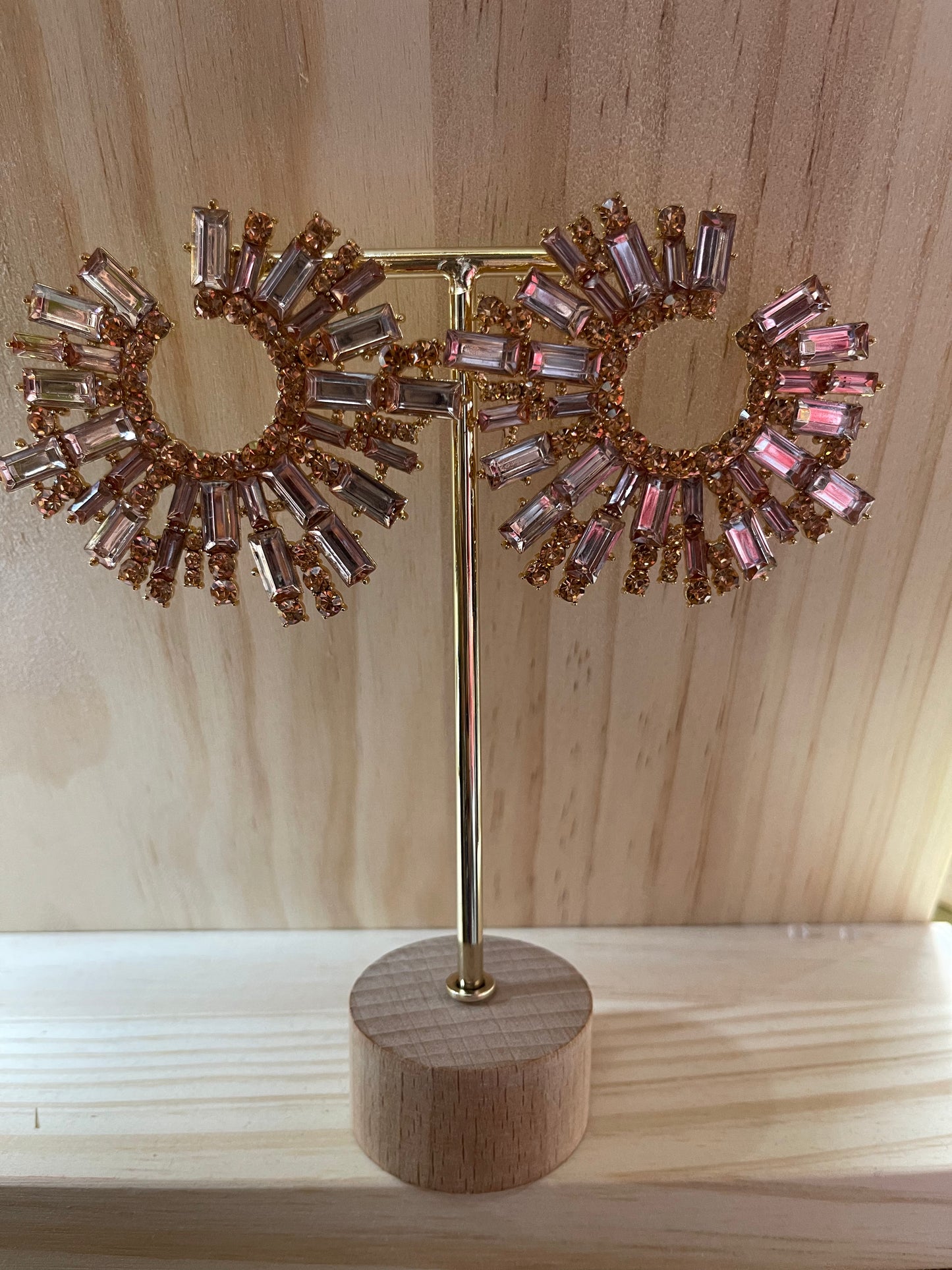 Boucle d'oreilles Doré strass