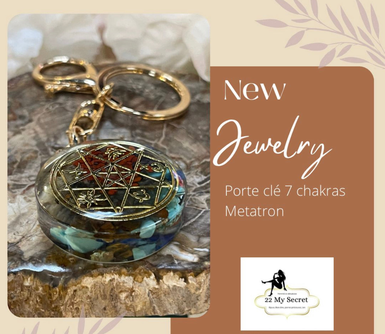 Porte clé Metatron arbre de vie