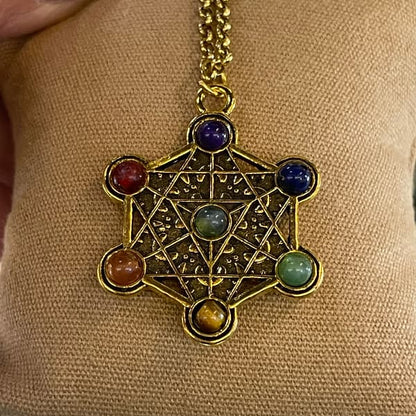 Collier 7 chakras étoile / arbre de vie