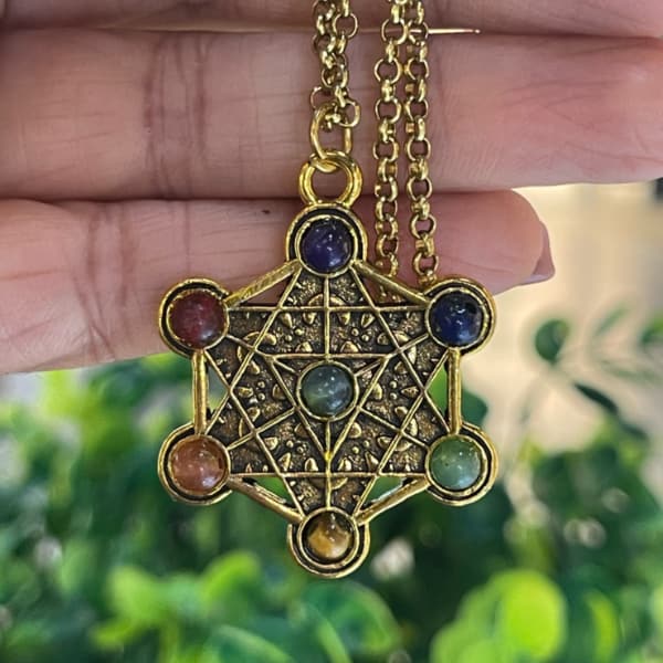 Collier 7 chakras étoile / arbre de vie