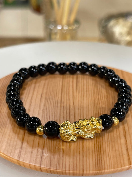 Bracelet Pixiu obsidienne