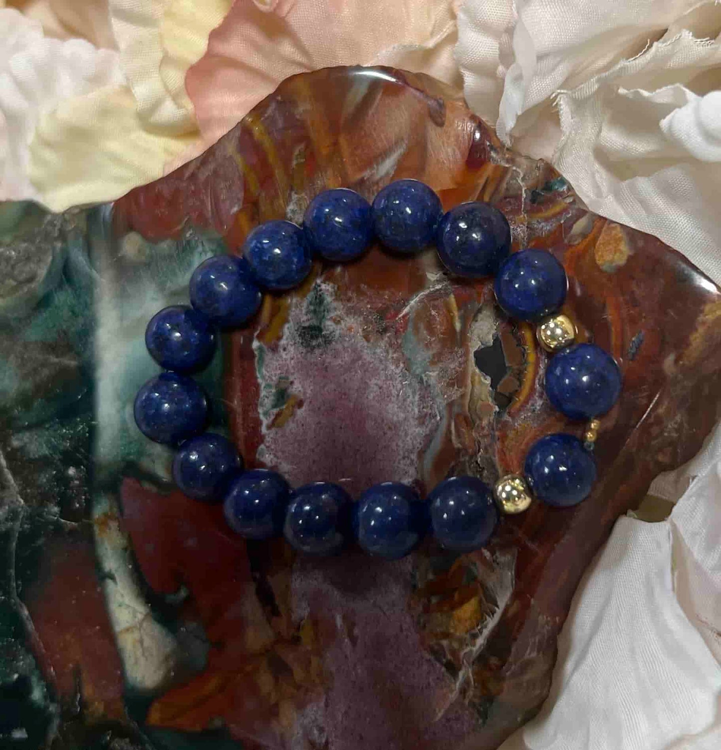 Bracelet lapis lazuli enfant 8mm