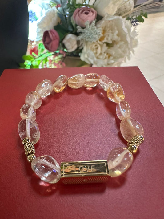 Bracelet cristal de roche LOVE