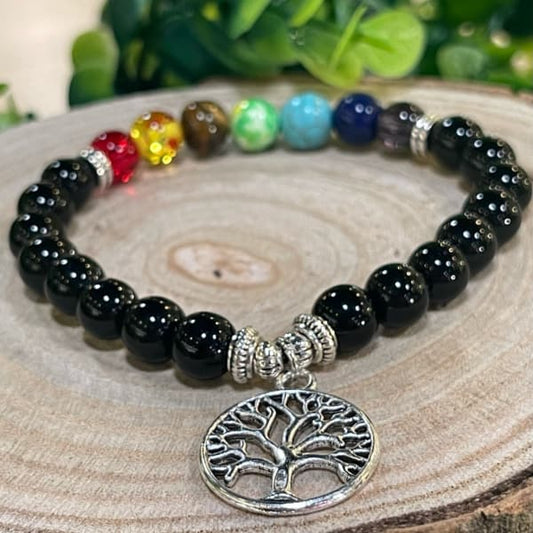 Bracelet 7 chakras arbre de vie