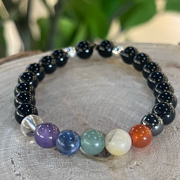 Bracelet 7 Chakras Onyx enfant