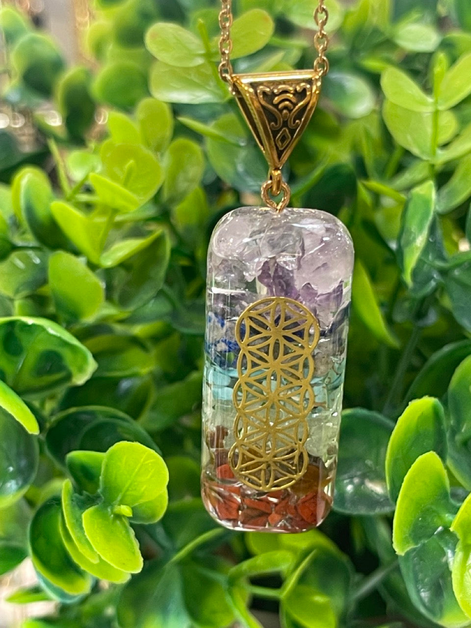 Pendentif 7 chakras luxe