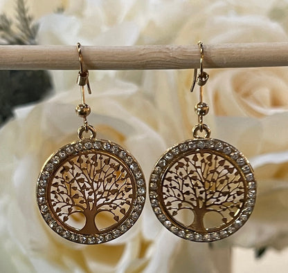 Boucle d'oreilles arbre de vie