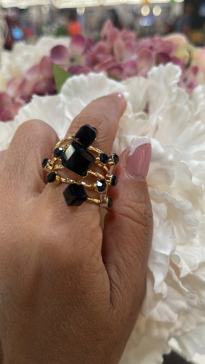 Bague onyx noir